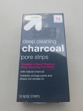 up & up Deep Cleaning Charcoal Pore Strips x 18 - New