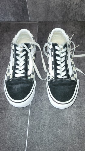 gepflegte Vans Damen Sneaker Sportschuhe mini Plateau schwarz Karomuster Gr.38 - Bild 2 von 6