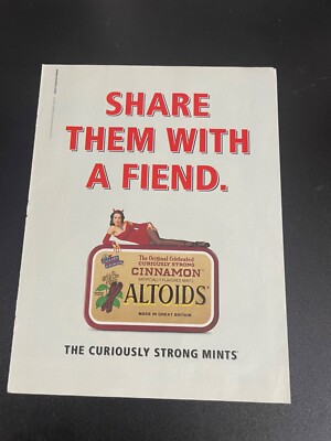 Altoids Cinnamon Share Them With A Friend Magazine Print Advertisement Ad 2000