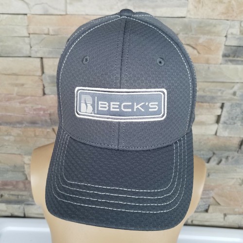 Becks Baseball Cap Embroidered Hat grey Snapback H
