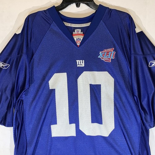 Vintage Eli Manning #10 New York Giants Reebok Super Bowl XLII Jersey Sz XL - Picture 6 of 23