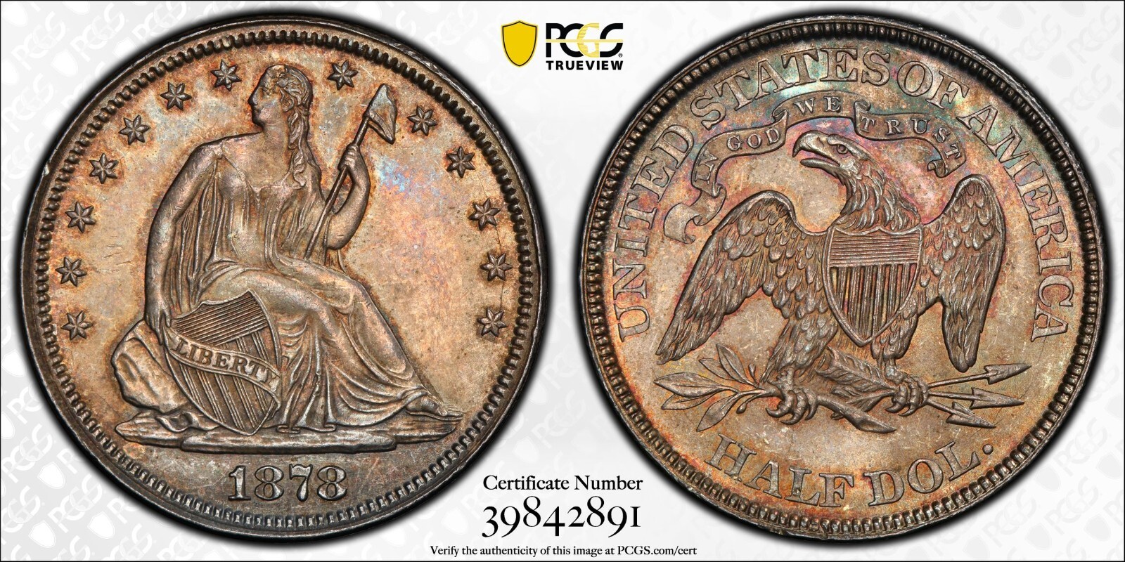 1878 50C MS63 PCGS