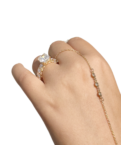 Cushion Cut Moissanite Engagement Ring 14k Solid Yellow Gold Bridal Ring 7.50ctw - Picture 4 of 13