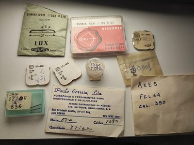 Rod KF 270 Y590 A 950.001 ETA 1080 Axe Felsa 390 Mainspring AS 969 others lot