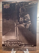 2025-26 UD Hockey Black & White CANVAS Ville Koivunen Young Guns SP RC #C-95