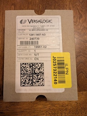 NEW VersaLogic VL-EPC-2702-EDK-02 Swordtail SBC | Quad Core i.MX6 | 2GB RAM |NIB
