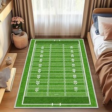Green Area Rug 4x6,Football Field American Sports Green Lawn Sport Game Team ...