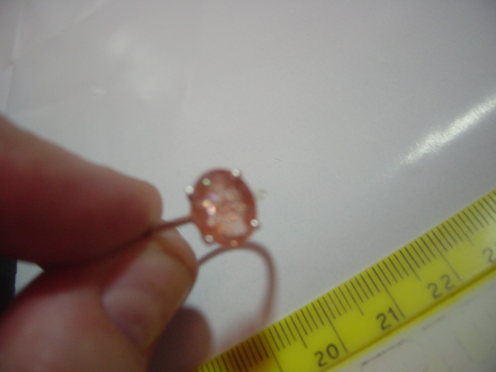 beautiful Solid Silver Ring-natural large orange … - image 11