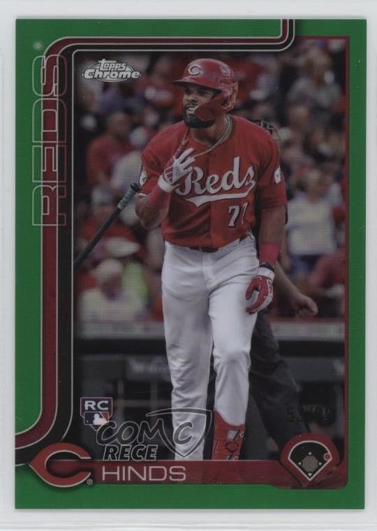 2025 Topps Chrome Green Refractor 53/99 Rece Hinds #253 10h2