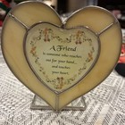 Stained glass heart shaped Friends verse — photo 1