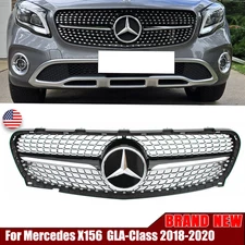 Front Grille W/Emblem For Mercedes X156 2018-2020 GLA200 GLA250 GLA180 Grill