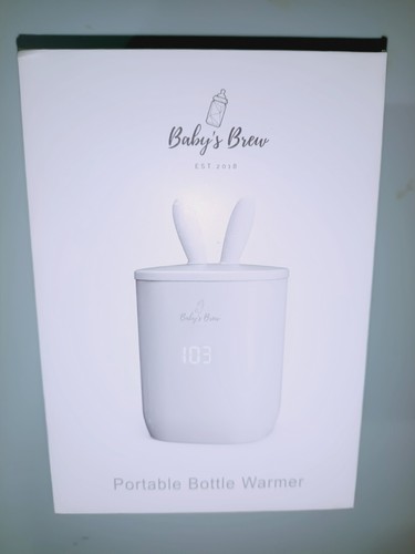 The Baby's Brew Portable Bottle Warmer Pro - White - With Adapter & Charging...