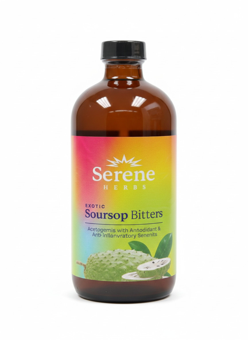 Soursop Bitters, 100% Pure Natural Organic Detox Herb 16 oz