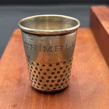Vintage Mexico Taxco Sterling Silver 925 "Thimble Full" Jigger Shot Glass