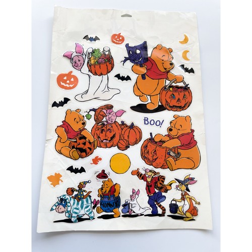 Vintage 90s Winnie The Pooh Halloween Window Clings
