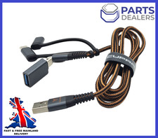 GENUINE CUPRA 3-IN-1 MFI TYPE C CHARGING AND DATA CABLE USB TO TYPE C ADAPTER