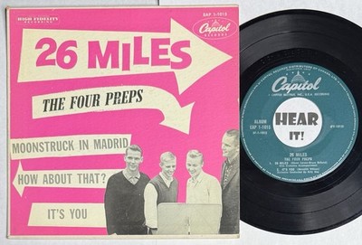 Teen Vocal Group PS EP 45 THE FOUR PREPS 26 Miles +3 CAPITOL Canada hear