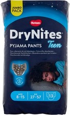 Huggies DryNites Pyjama Pants for Boys 8-15 Years (27-57 kg) 2 x Pack of 13 2.62 per nappy
