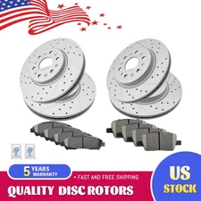 Front Rear Rotors & Ceramics Pads for 2017 2018 -2020 GMC Acadia Buick Enclave