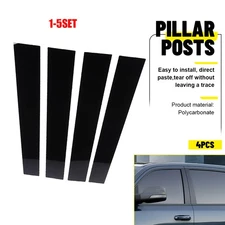 4-20x For 2019-2025 Dodge RAM 1500 Black Look Window Pillar Posts Sticker Trim