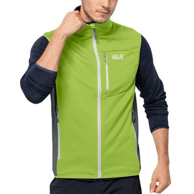 Jack Wolfskin Herren Highest Peak Stretch Softshell Weste - Spring Lime - S
