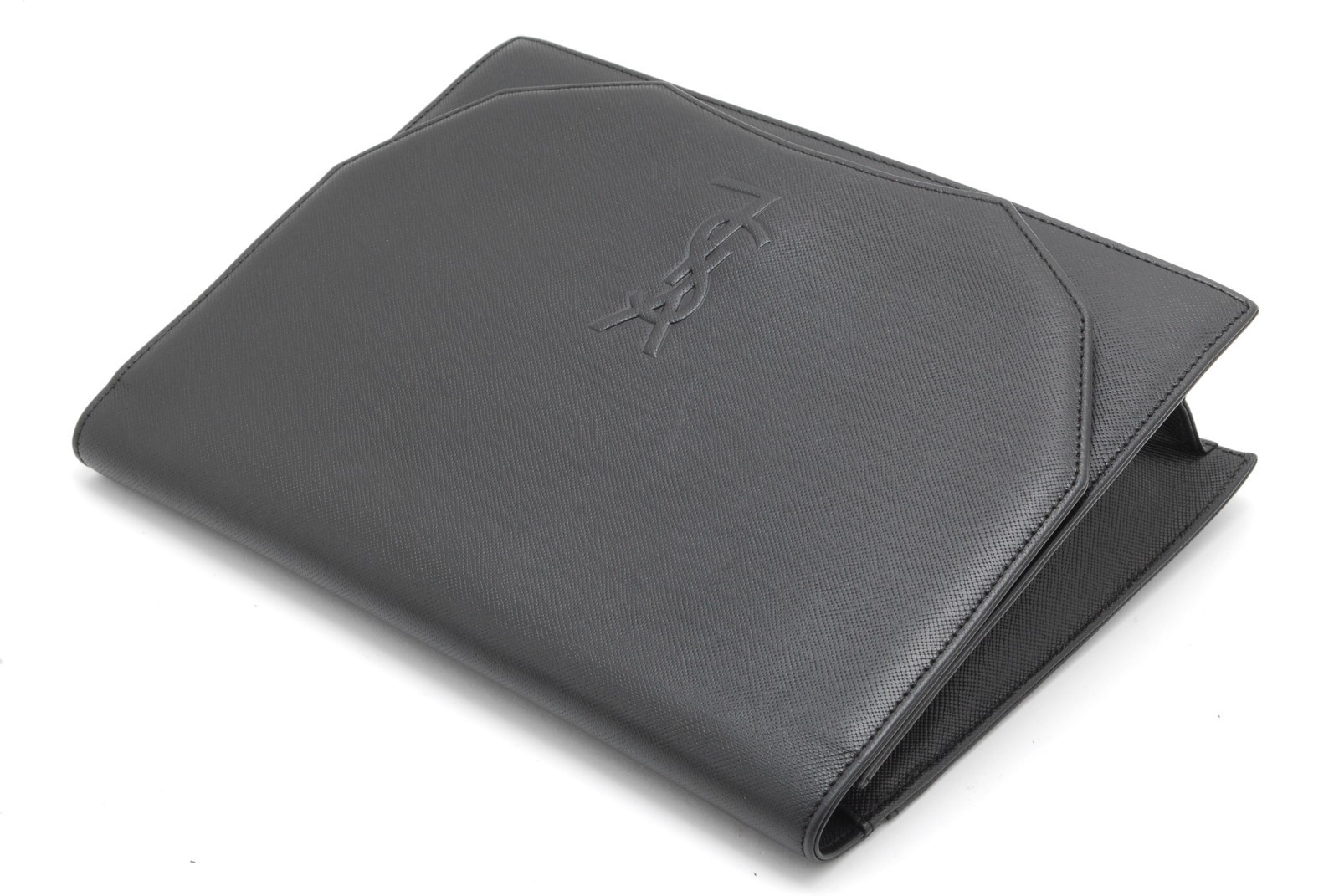 Borsa s pochette Yves Saint Laurent pelle nera pelle di vitello YSL autentica