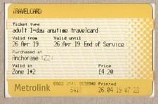 Anchorage 2041 - Manchester Metrolink card - TfGM light rail