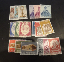 VATICAN CITY 1968-1969 COMMEMORATIVE STAMP YEAR SET MNH SCOTT #461-478