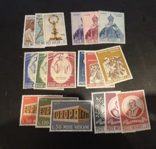 VATICAN CITY 1968-1969 COMMEMORATIVE STAMP YEAR SET MNH SCOTT #461-478