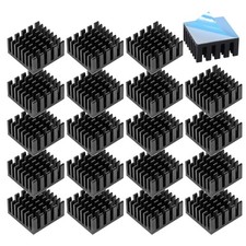 10PCS 20mm Heatsink Kit 20x20x10mm/ 0.79x0.79x0.39inch with Thermal Conductiv...