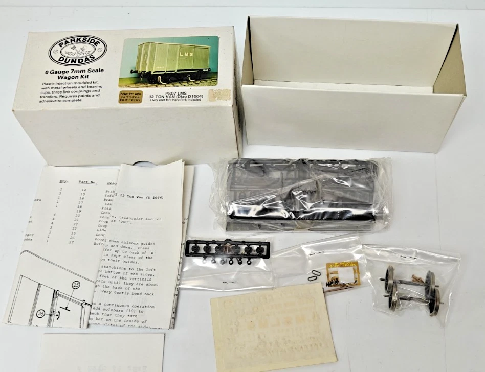 PARKSIDE DUNDAS O GAUGE PS07 LMS 12 TON VAN (DIAG D1664) MODEL KIT NEW BOXED - Image 2 of 4
