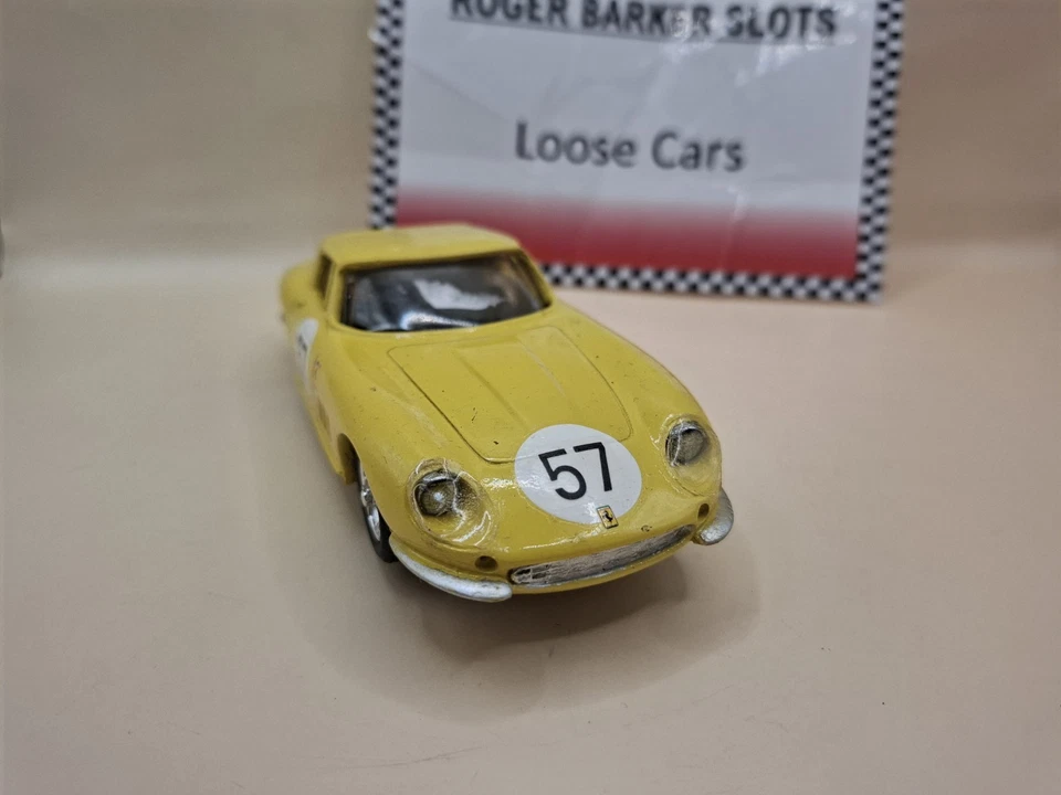 Slot Car Scalextric Ferrari 275 Yellow Scratch Built Body Chassis 1:32 Racing - Image 3 of 4