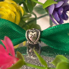 Pandora 💖 Everlasting 21st Birthday Heart Charm 🌟💫