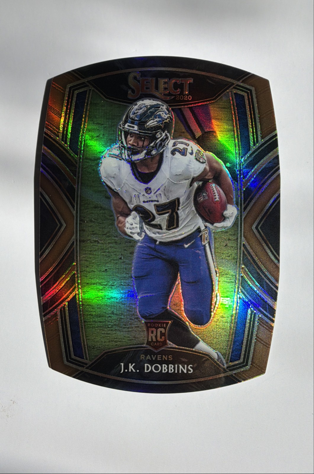 2020 Panini Select - Club Level J.K. Dobbins #252 Copper Prizm Die-Cut /355 (RC)