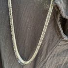 BRIGHTON Necklace 19” Drop w Asymmetric Blue Swirl Beads/Silver&Black Chain NWT — photo 9