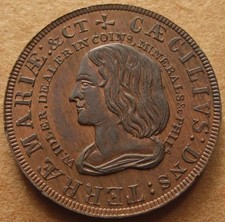 Philadelphia PA 217 Copper Choice UNC RB - W. Idler - Dealer in Coins & Minerals