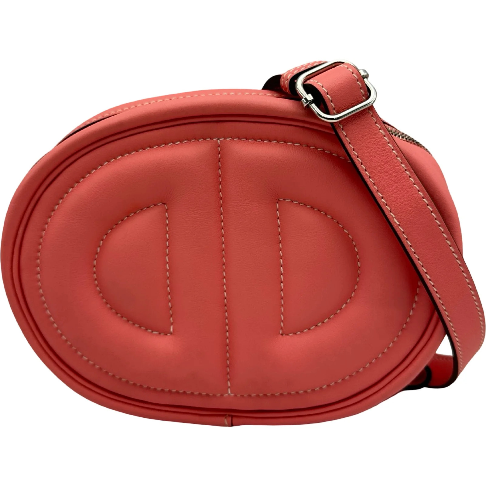 HERMES In The Loop Verso Belt Bag Rose d'Ete Swift Leather Shoulder Bag #OKB1826