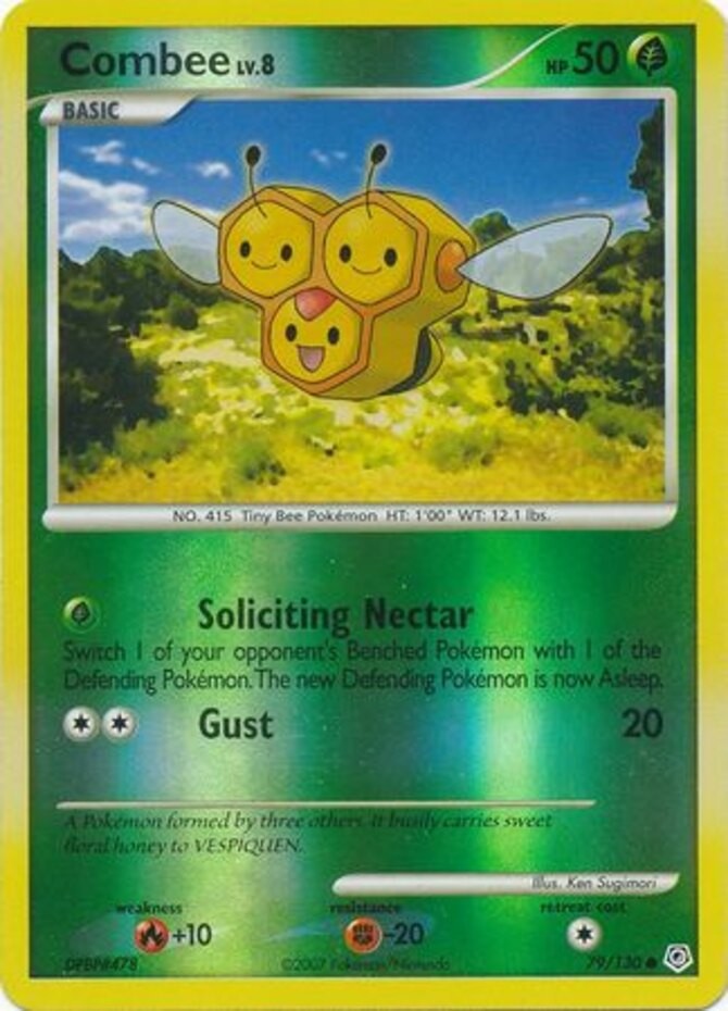 Combee - 79/130 - Common - Reverse Holo LP, English Pokemon Diamond and Pearl
