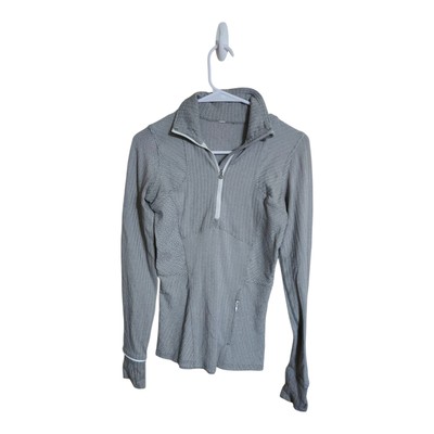 Lululemon Top Women 2 Gray Kanto Catch Me 1/2 Zip Drifter Athleisure Sportswear 