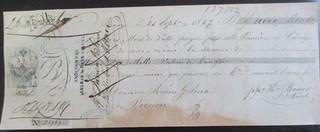 (W23) Wechsel BRÜNN von 1857 über 10.000 Gulden Sina Wien