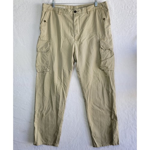 Nautica, Vintage Nautica Marine Drill Khaki Cargo Pants Mens Tan Multi Pocket Twill ST21