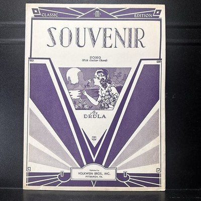 Souvenir One Faded Rose Piano Voice Sheet Music DRDLA Morris Music 1933