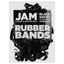 Durable Rubber Bands Size 107 Black MultiPurpose Rubberbands 50/Pack