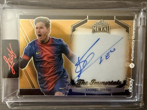 ✅ 2025 Leaf Metal The Immortals Gold LIONEL MESSI On Card Auto #/100 World Cup