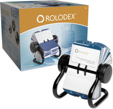 Rolodex® Rotary Business Card File 400-Card Capacity Black