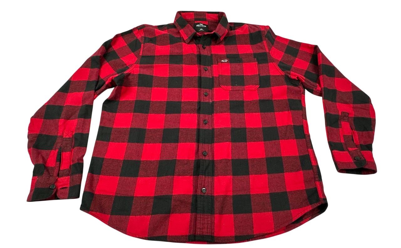Hollister Buffalo Plaid Lumberjack Grunge Flannel Shirt. Men's - Size XXL