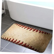 Baseball Decor Bath Rug, Non-Slip Floor Entryways Outdoor Indoor Front Sport