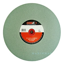 CGW 12" x 1-1/2" x 1-1/4" Green Silicon Carbide Grinding Wheel 