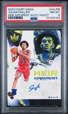 2023 PANINI COURT KINGS HEIR APPARENT AUTOS VIOLET JULIAN PHILLIPS 40/49 PSA 8