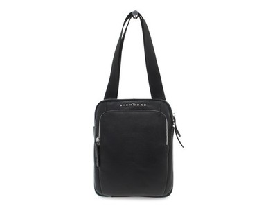 Shoulder bag John Richmond B87 N in black leather - Men's Accessories